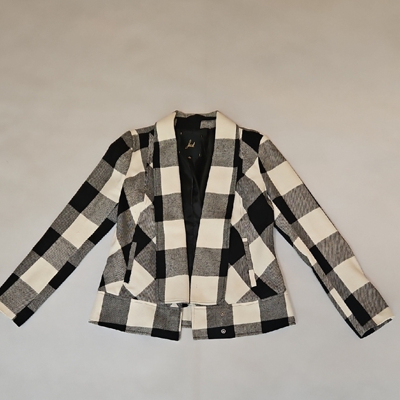 BB Dakota by Jack Campton Plaid Print Wrap Coat Jacket Size Small - Picture 5 of 16